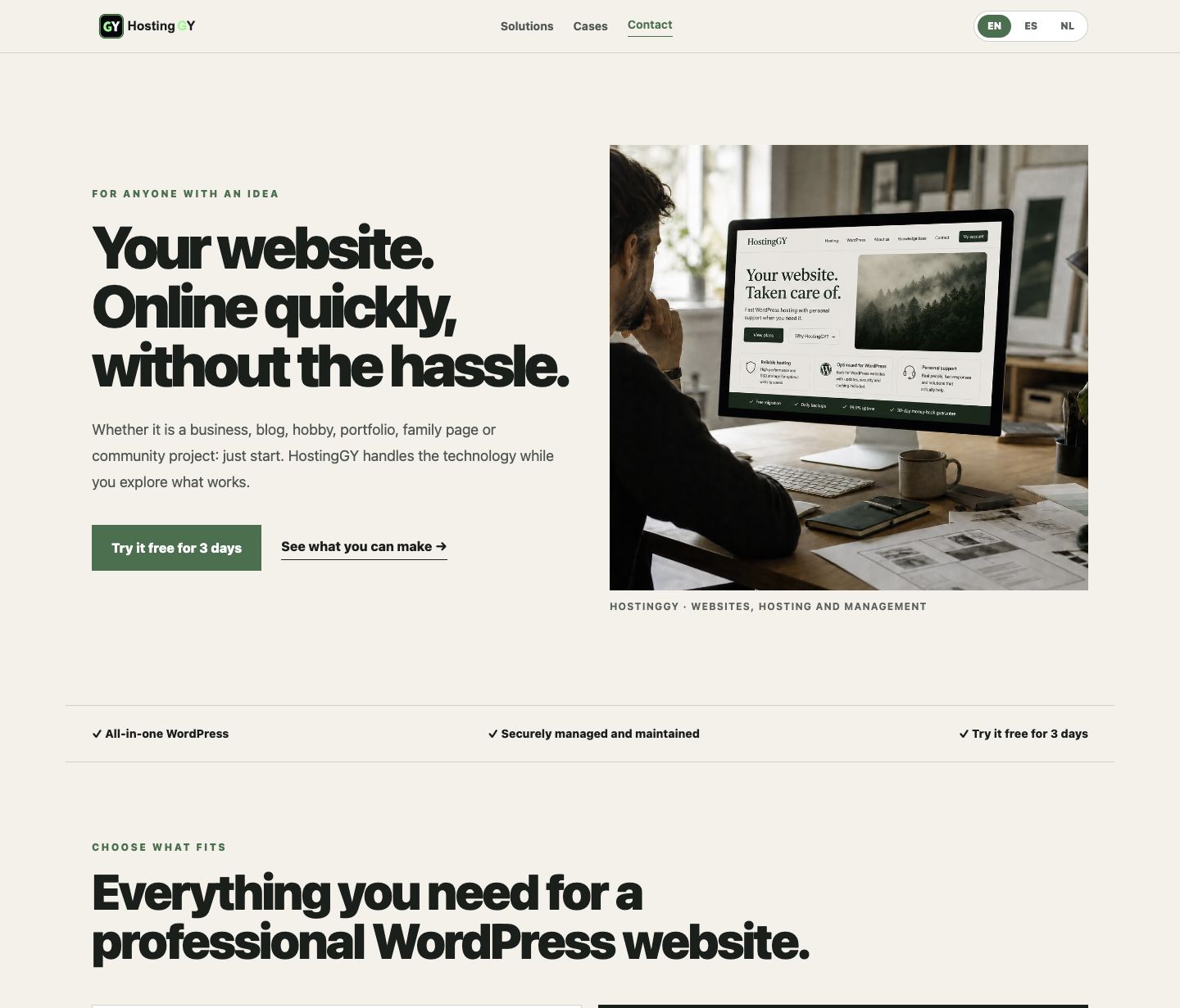 HostingGY website